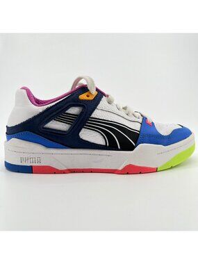 Puma Slipstream Jr Sunset Girls Size 5.5Y White Blue Athletic Shoes Sneakers